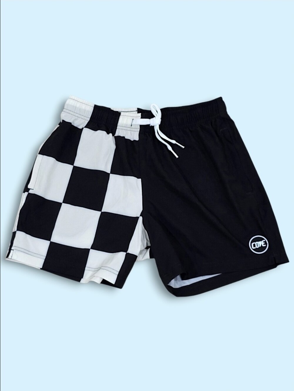 Men's Split Checkerboard Boardshorts Size 30 - Brand New 5" Swim Trunks